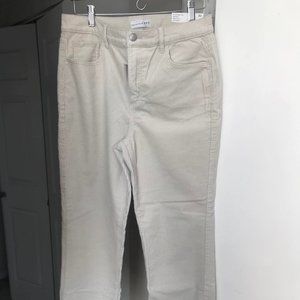 NWT-LOFT CORDUROY OFF WHITE PANTS- SIZE 10
